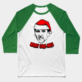 Merry Cage-mas! (Nicolas Cage Christmas Holidays) Baseball T-Shirt